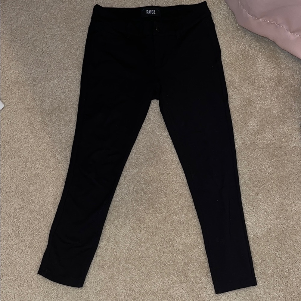 PAIGE Black Ankle Cropped Jeans